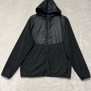 RHONE Tech Terry Hoodie Full Zip Hybrid Jacket Mens Large Black